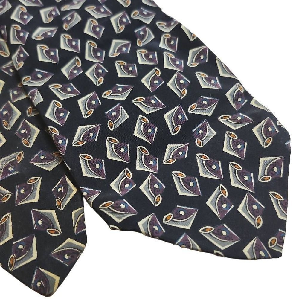 Vintage Silk Tie Geoffrey Beene Corpcore 90s  Suit
